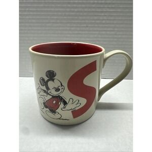 Authentic Disney Parks Mickey Mouse,  Letter "S", coffee Mug. EUC